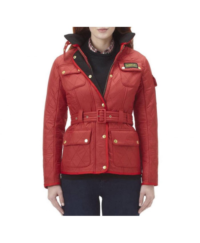 Barbour International Trapunta Polare Donna Rosso