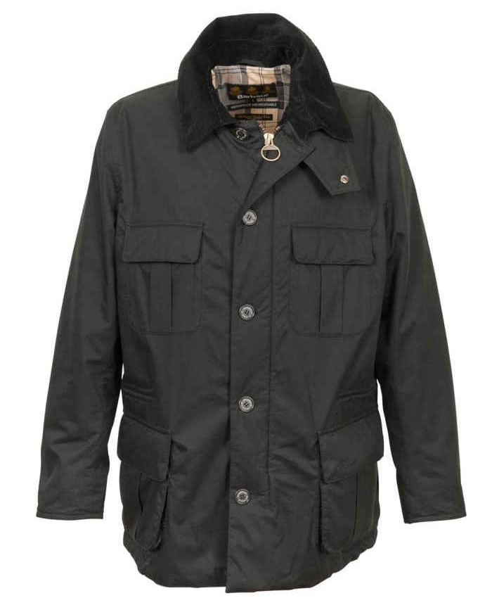 Barbour Elder Uomo Impermeabile Nero