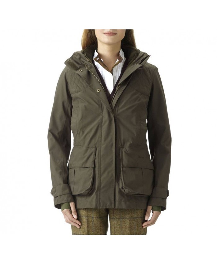 Barbour Rainbow International Donna Impermeabile Oliva