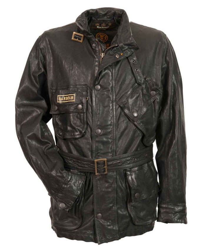 Barbour Karlson Leather Uomo Cioccolato