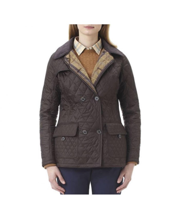 Barbour Cavalry Liddesdale Donna Giacca Imbottitat Cioccolato