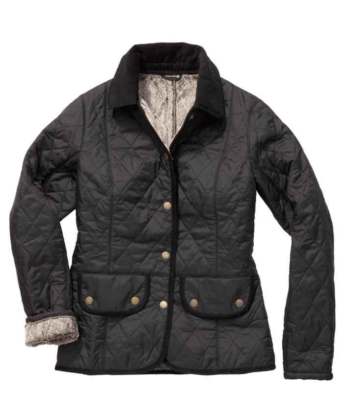 Barbour Vintage Trapunta Polare Donna Nero