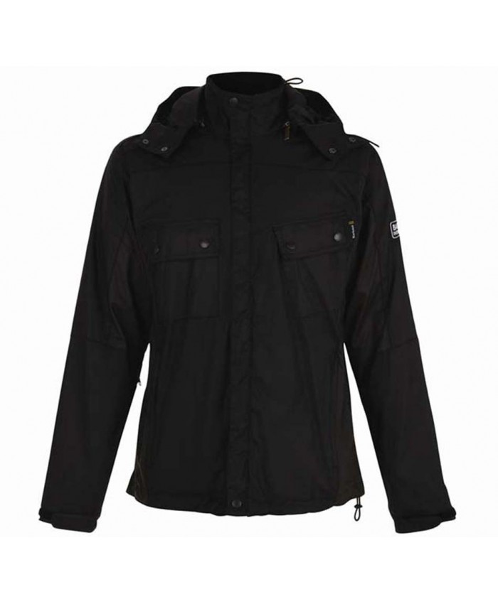 Barbour International Short Scrambler Uomo Giacca Di Cerat Nero