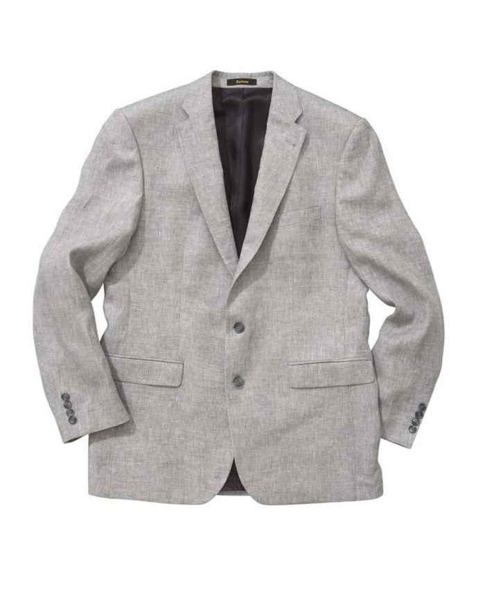 Barbour Linen Two Button Uomo Grigio Chiaro