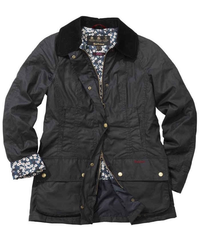 Barbour Flyweight Liberty Beadnell Donna Giacca Di Cerat Nero