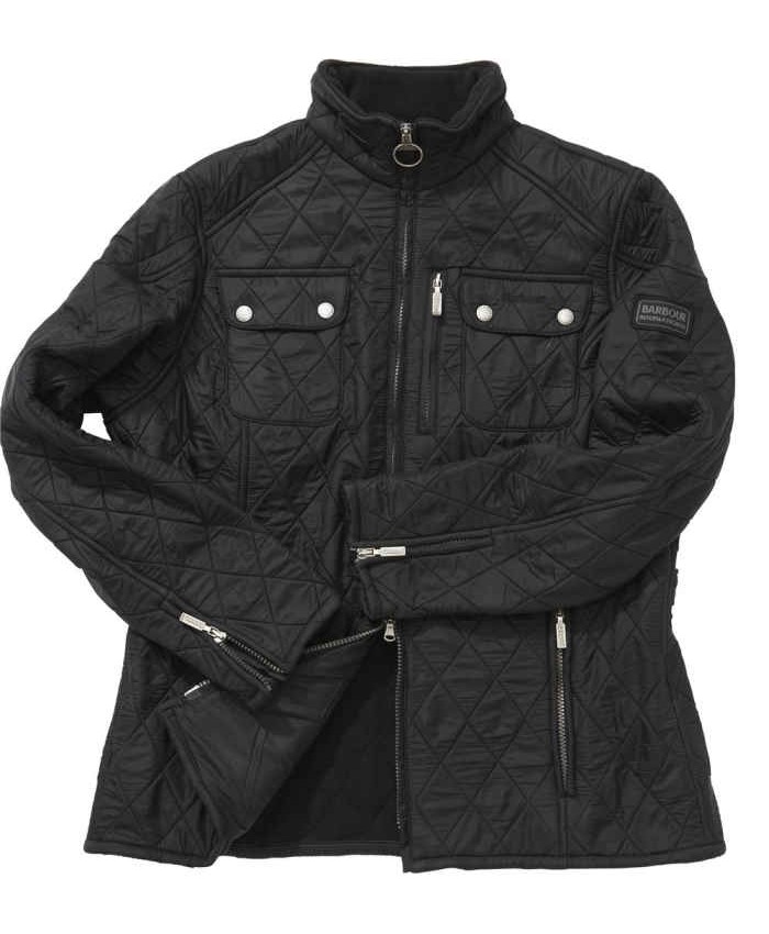 Barbour International Trials Trapunta Polare Donna Nero