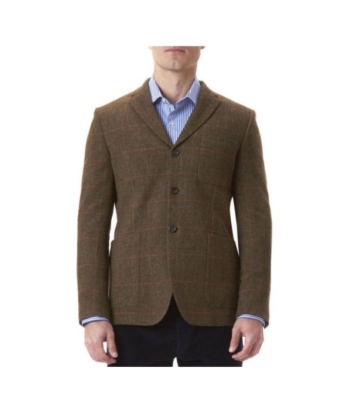 Barbour Bluhare Check Tailored Uomo Marrone