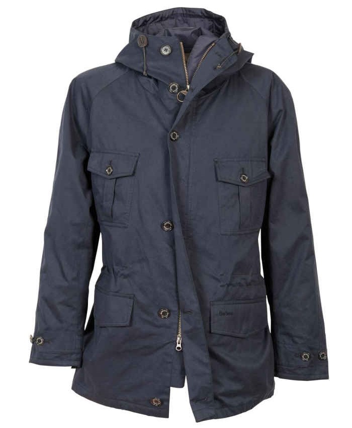 Barbour Cornish Uomo Impermeabile Blu