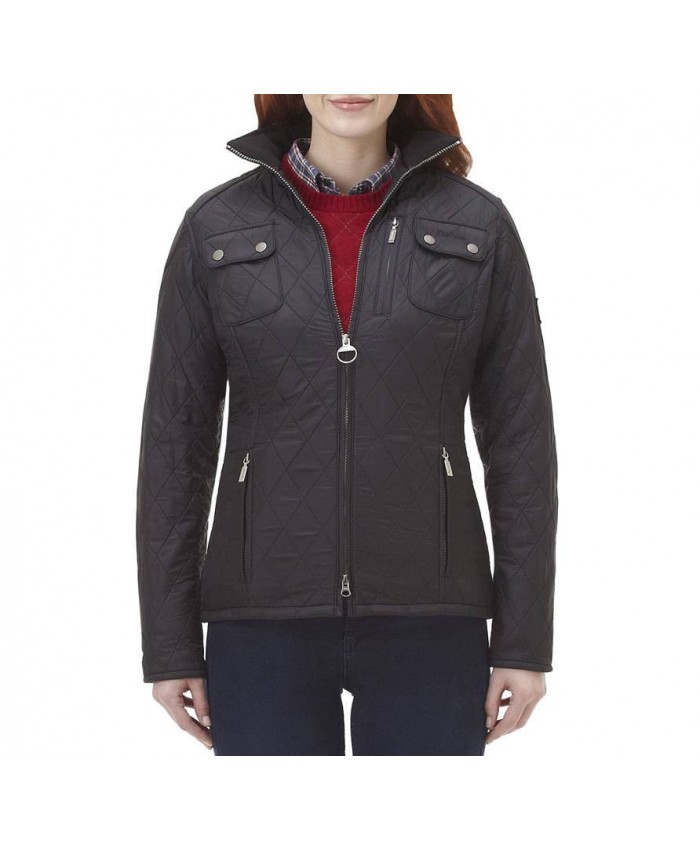 Barbour International Trials Trapunta Polare Donna Cioccolato