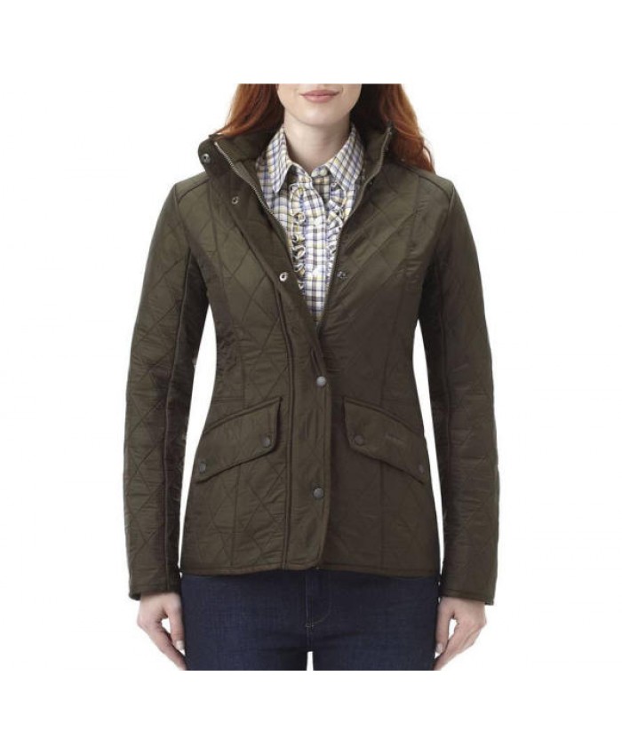 Barbour Cavalry Trapunta Polare Donna Oliva Scura