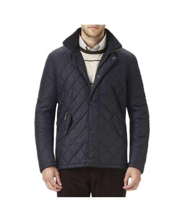 Barbour Chelsea Rib Neck Uomo Giacca Imbottitat Marino