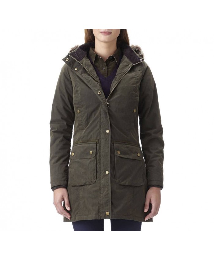 Barbour Durham Donna Impermeabile Oliva