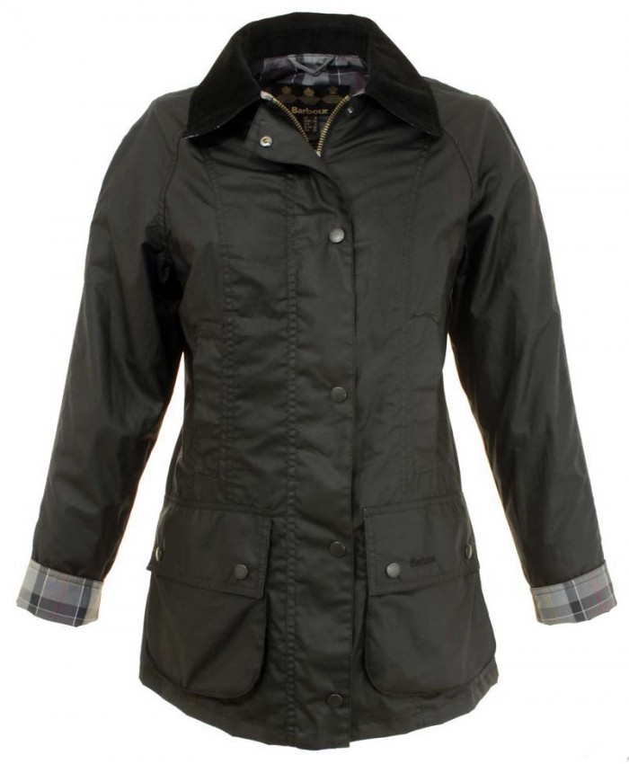 Barbour Flyweight Tartan Beadnell Donna Giacca Di Cerat Nero