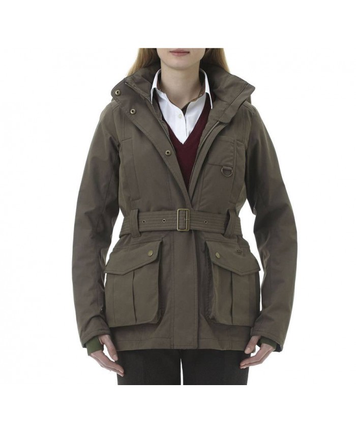 Barbour Houghton Donna Impermeabile Oliva