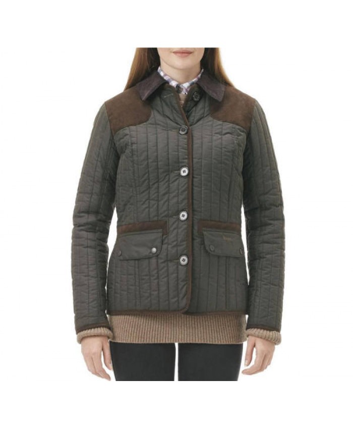 Barbour Hartpury Donna Giacca Di Cerat Oliva