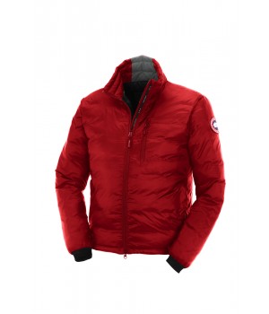 Canada Goose Uomo Lodge Down Giacche Lightweight 5056M Rosso/Nero