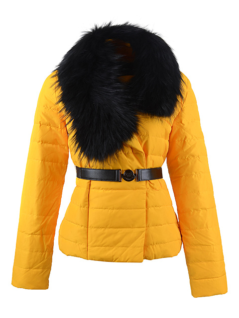 2016 Piumini Moncler Donna Lievre Giallo