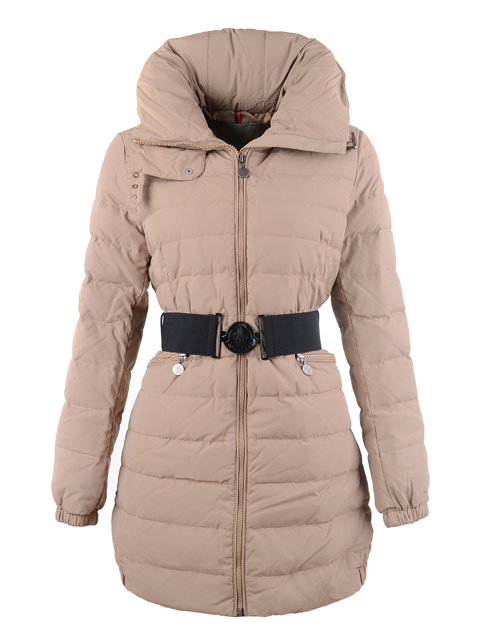 Piumini Moncler Donna Cintura Semplice Lungo Kaki