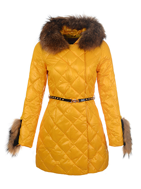 Piumini Moncler Donna Lungo Giallo