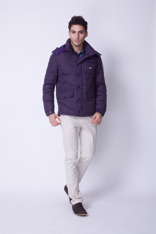 Piumini Moncler Trapuntato Cappuccio Uomo Viola