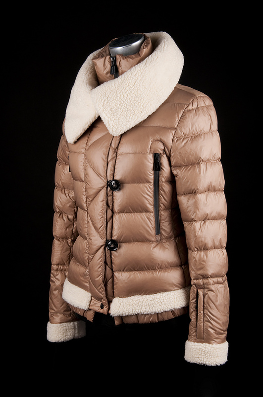 Piumini Moncler Wool Collare Cioccolato