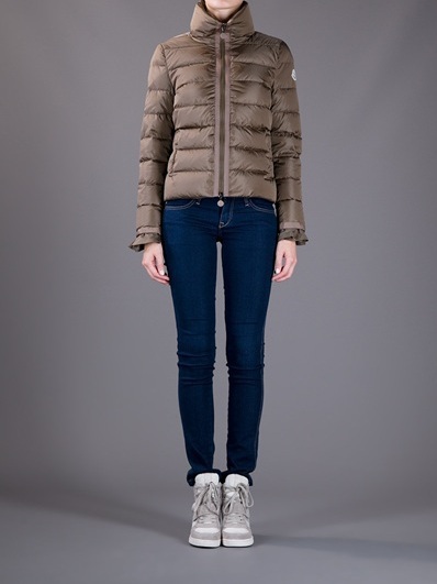 Piumini Moncler Zip Polsini Cioccolato