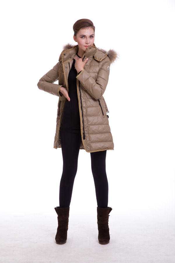 Piumini Moncler Donna Lunga Outerwear Apricot