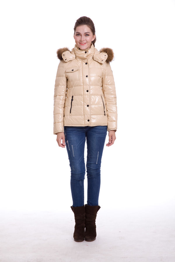 Piumini Moncler Donna Breve Outerwear Beige