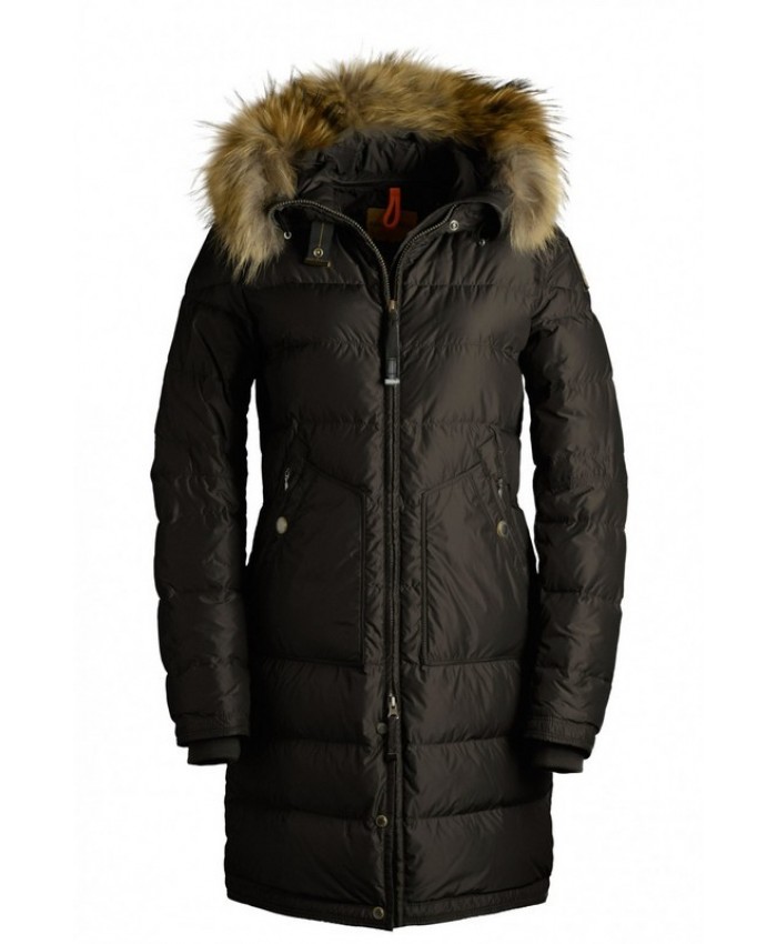 Parajumpers Donna High Fill Power Light Long Bear Piumino Marrone