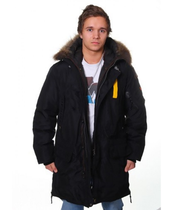 Parajumpers Uomo Kodiak Giacche Nero Down Parka